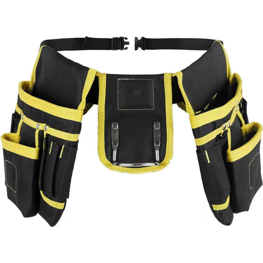 Cross-border tool belt with magnetic multiple pockets, adjustable tool storage bag, multi-functional repairman