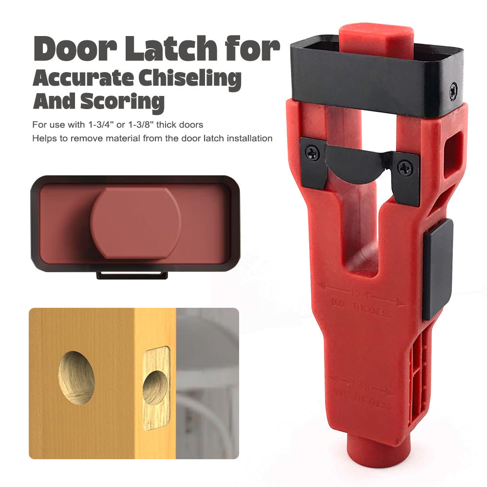 Door Latch Mortise Tool kit helps remove materials and install door latches.