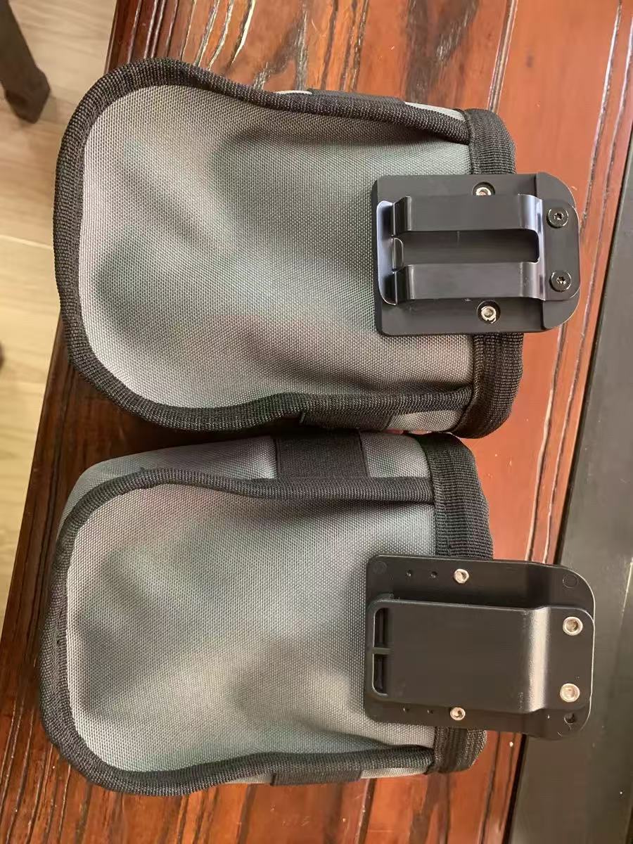 Portable nylon pull-out tool bag with leather strap - practical tools