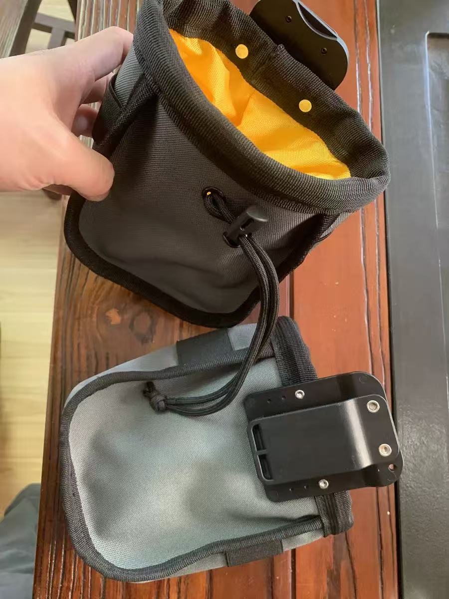 Portable nylon pull-out tool bag with leather strap - practical tools