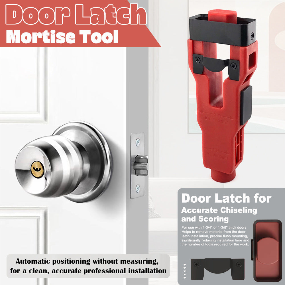 Door Latch Mortise Tool kit helps remove materials and install door latches.
