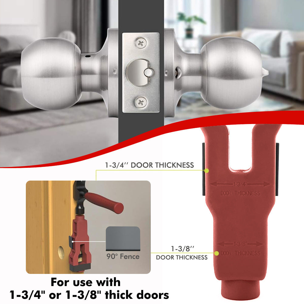 Door Latch Mortise Tool kit helps remove materials and install door latches.