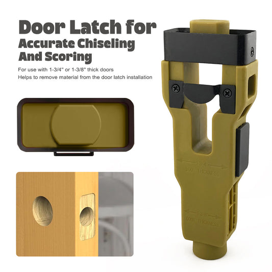 Door Latch Mortise Tool kit helps remove materials and install door latches.