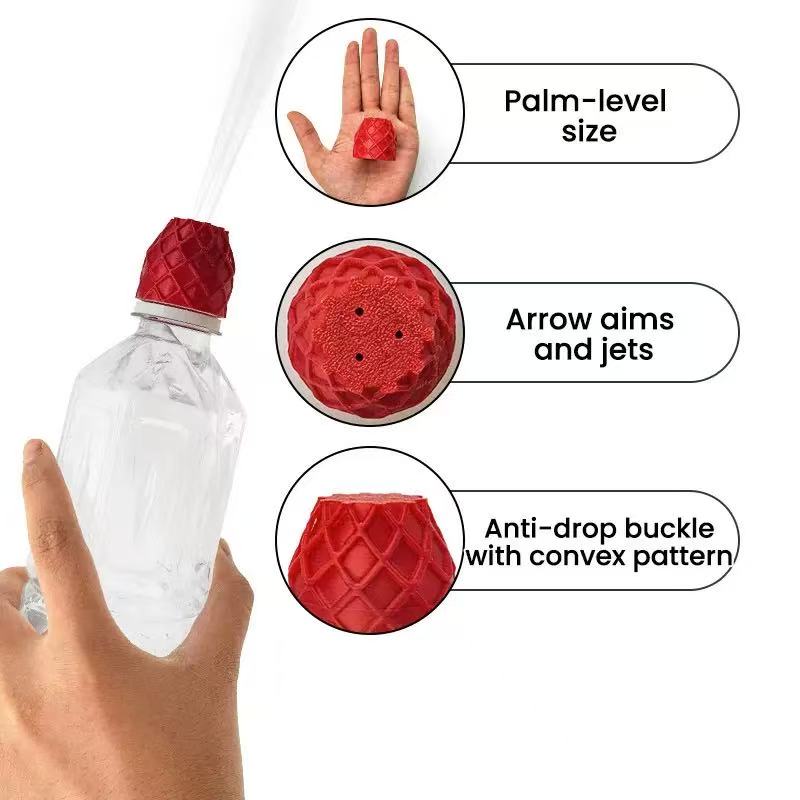 Cross-border new PET bottle spray cap outdoor survival challenge water bottle spray artifact sprinkler accessories tool