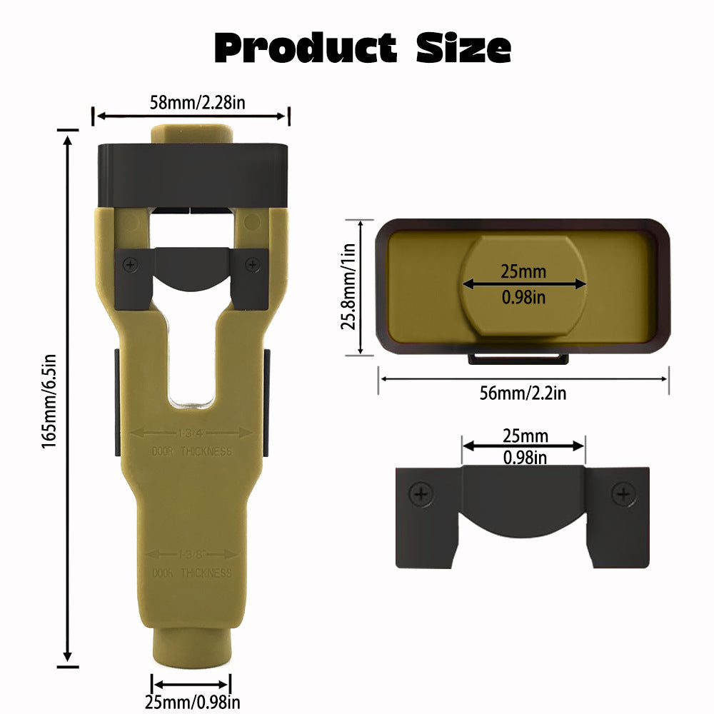 Door Latch Mortise Tool kit helps remove materials and install door latches.