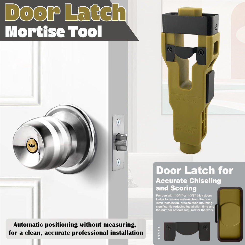 Door Latch Mortise Tool kit helps remove materials and install door latches.
