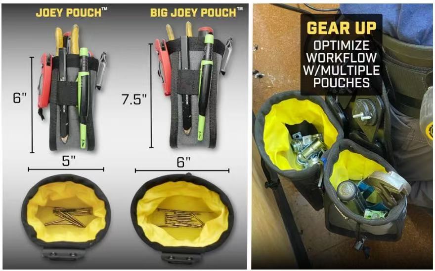 Portable nylon pull-out tool bag with leather strap - practical tools